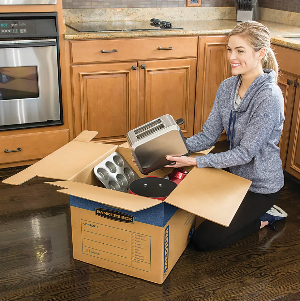 Bankers Box® SmoothMove™ Prime Moving & Boxes, 16" x 16" x 18", Kraft Brown, Case Of 8