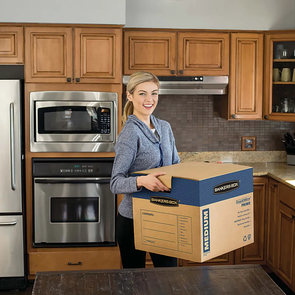 Bankers Box® SmoothMove™ Prime Moving & Boxes, 16" x 16" x 18", Kraft Brown, Case Of 8
