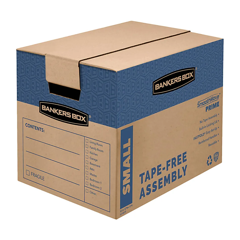 Bankers Box® SmoothMove™ Prime Moving & Boxes, 12" x 12" x 16", Kraft, Case Of 10