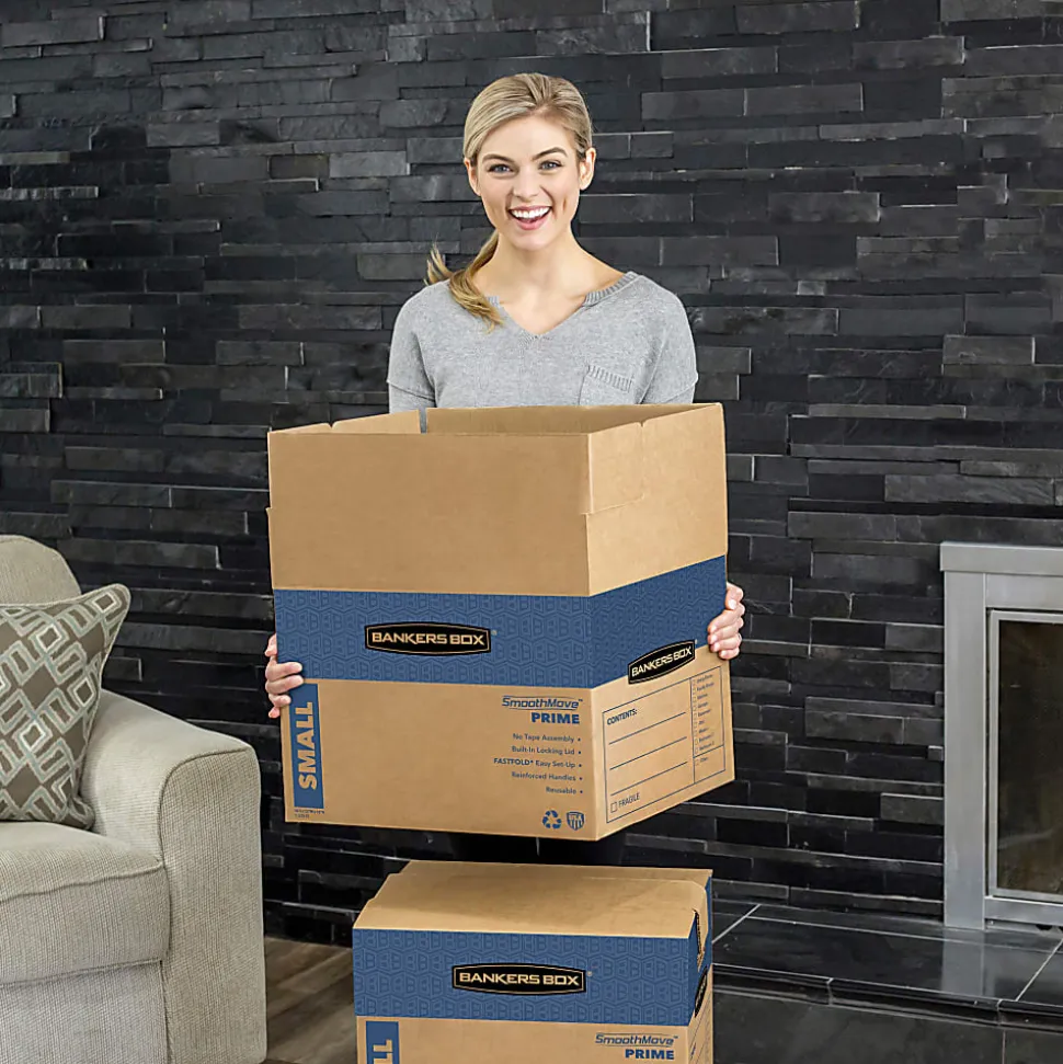 Bankers Box® SmoothMove™ Prime Moving & Boxes, 12" x 12" x 16", Kraft, Case Of 10