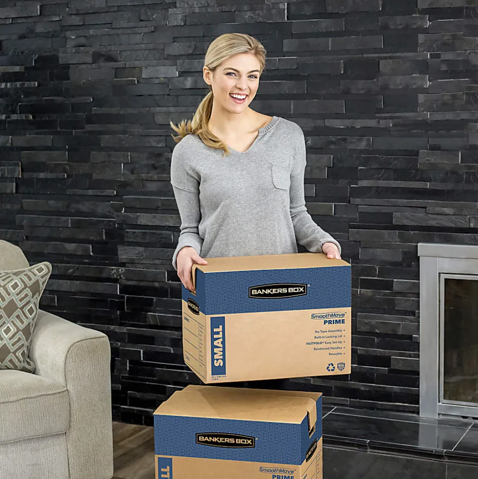 Bankers Box® SmoothMove™ Prime Moving & Boxes, 12" x 12" x 16", Kraft, Case Of 10