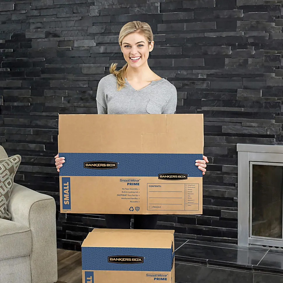 Bankers Box® SmoothMove™ Prime Moving & Boxes, 12" x 12" x 16", Kraft, Case Of 10