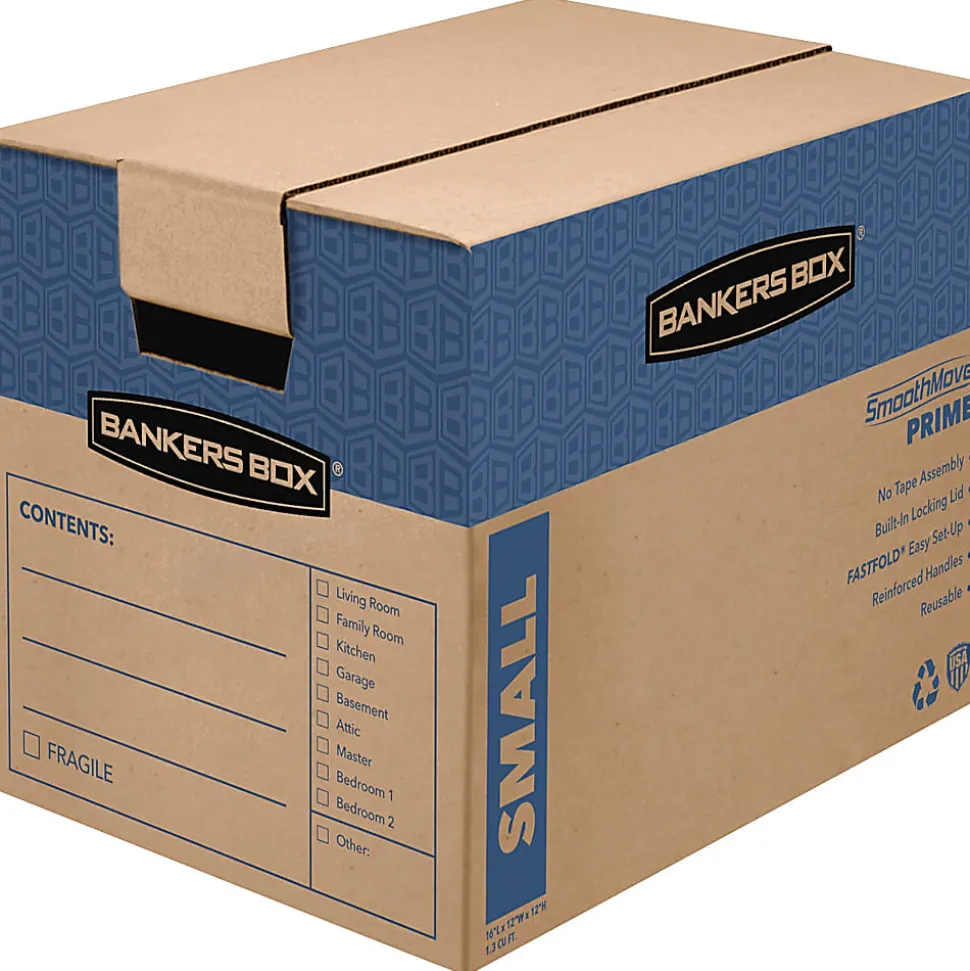 Bankers Box® SmoothMove™ Prime Moving & Boxes, 12" x 12" x 16", Kraft, Case Of 10