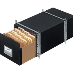 Bankers Box® Staxonsteel Maximum Space-Saving Storage Drawers, x 11.13"H x 17"W x 25 1/2"D, Black, Case Of 6