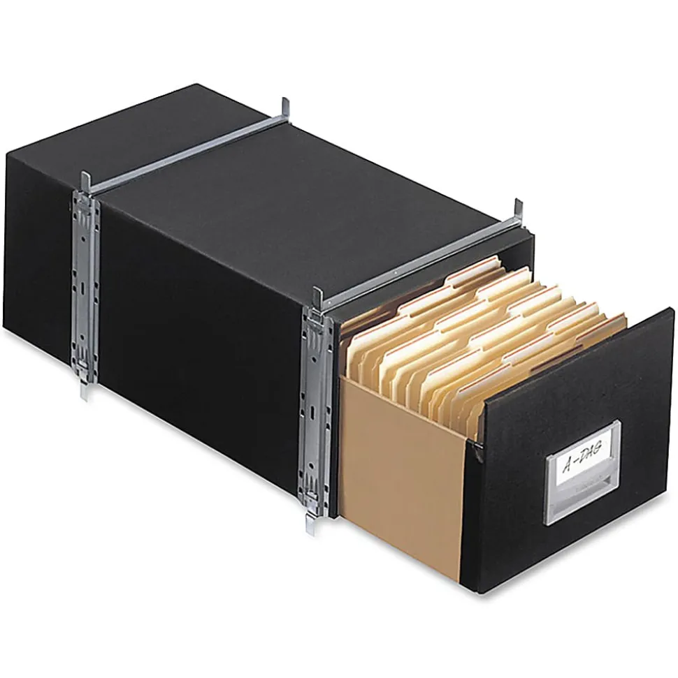 Bankers Box® Staxonsteel Maximum Space-Saving Storage Drawers, x 11.13"H x 17"W x 25 1/2"D, Black, Case Of 6