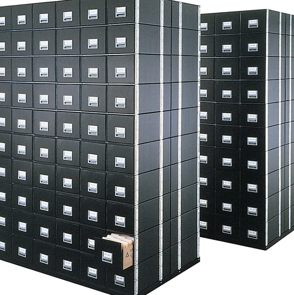 Bankers Box® Staxonsteel® Storage Drawers, Letter Size, 24" x 12" x 10½", 85% Recycled, Black, Pack Of 6