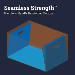 Bankers Box® Stor/File™ Medium-Duty Storage Boxes, Legal Size, 24" x 15" x 10", White/Blue, Case Of 4 - 70205