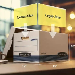 Bankers Box® Stor/File™ Medium-Duty Storage Boxes, Letter/Legal Size, 15