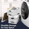 Bankers Box® Stor/File™ Standard-Duty Storage Boxes, Letter/Legal Size, 15" x 12" x 10", White/Blue, Case Of 5 - 70315