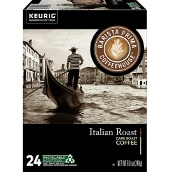 Barista Prima Coffeehouse Italian Roast Keurig Single Serve K-Cup Pods, Dark Roast, 24 Pods Per Pack, Case Of 4 Packs