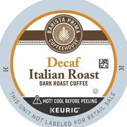 Barista Prima Coffeehouse® K-Cup Italian Roast Decaf Coffee - Compatible with Keurig K-Cup Brewer - Dark - 24 / Box