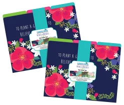 Barker Creek Tab File Folders, Letter Size, Petals & Prickles, Pack Of 24 Folders