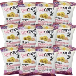 Barnana Himalayan Pink Sea Salt Plantain Chips, 2 Oz, Pack Of 12 Bags