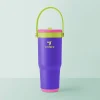 Base Brands Spill-Proof Tumbler With Handle, 24 Oz, Purple