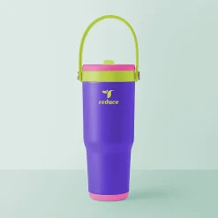 Base Brands Spill-Proof Tumbler With Handle, 24 Oz, Purple