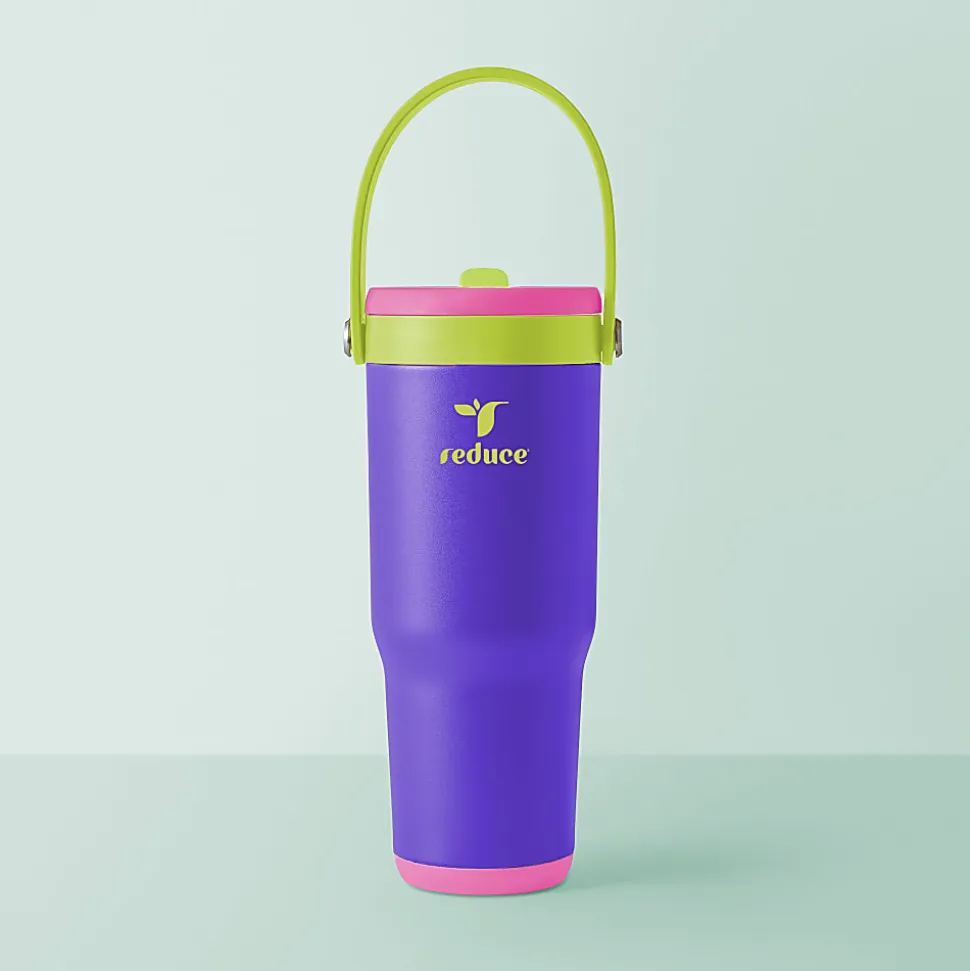Base Brands Spill-Proof Tumbler With Handle, 24 Oz, Purple