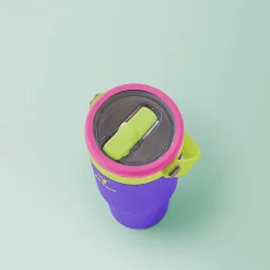 Base Brands Spill-Proof Tumbler With Handle, 24 Oz, Purple