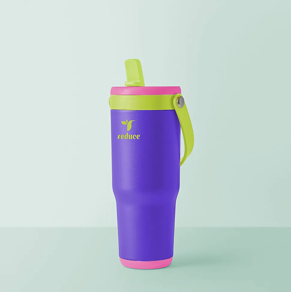 Base Brands Spill-Proof Tumbler With Handle, 24 Oz, Purple