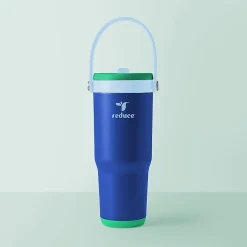 Base Brands Spill-Proof Tumbler With Handle, 24 Oz, Blue