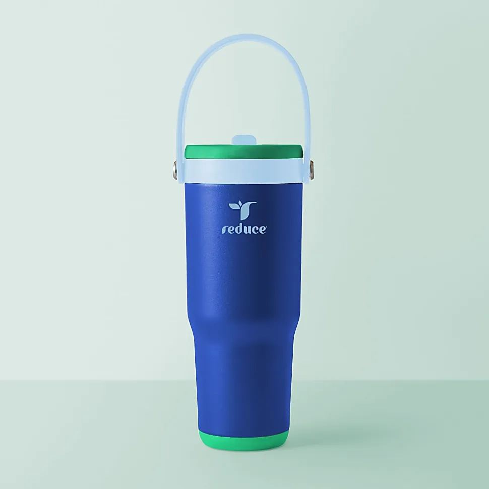 Base Brands Spill-Proof Tumbler With Handle, 24 Oz, Blue