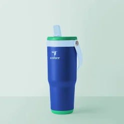 Base Brands Spill-Proof Tumbler With Handle, 24 Oz, Blue