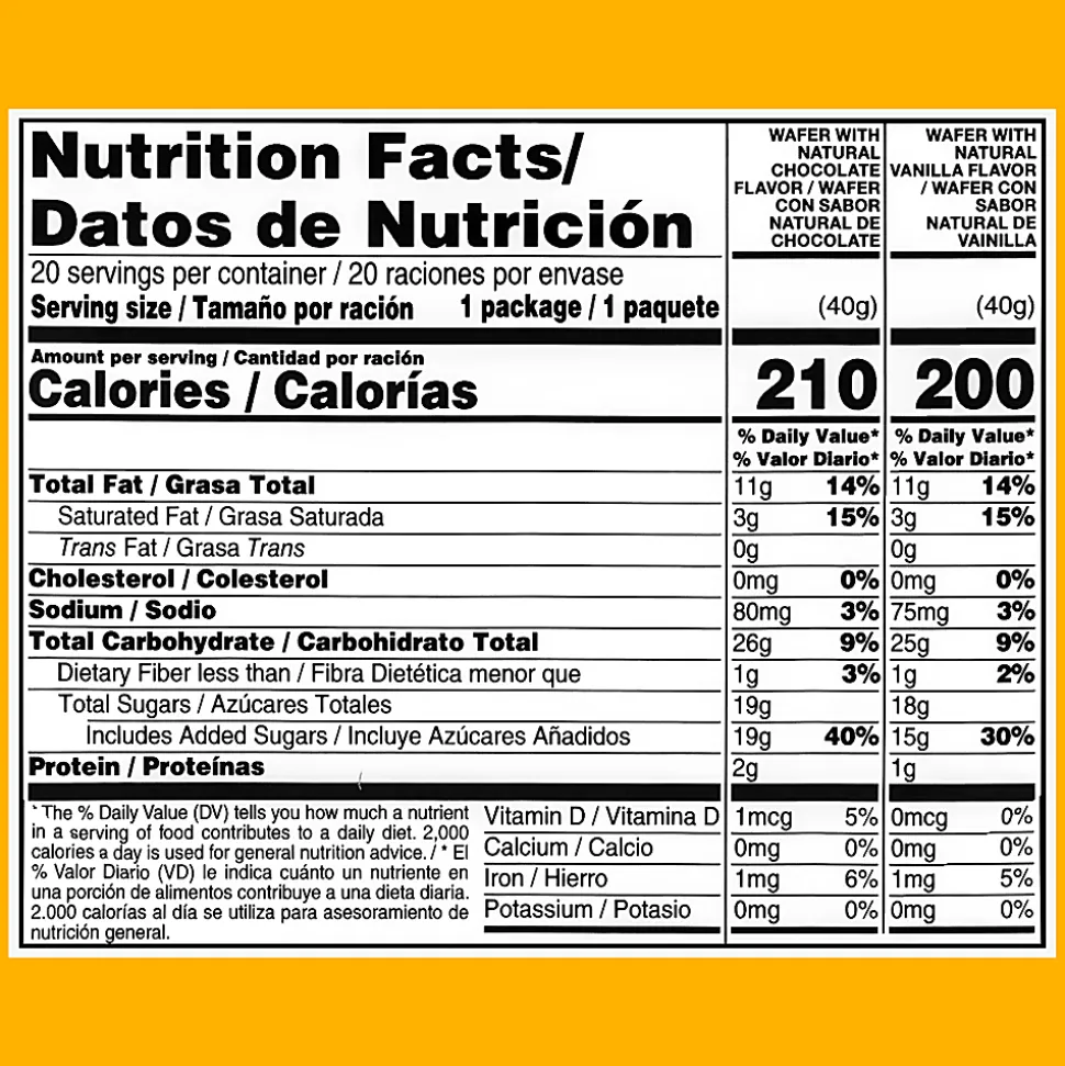 Bauducco Wafers, 1.4 Oz, Total Qty 20