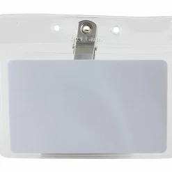 Baumgartens® Horizontal Badge Holder With Clip, 2 1/2
