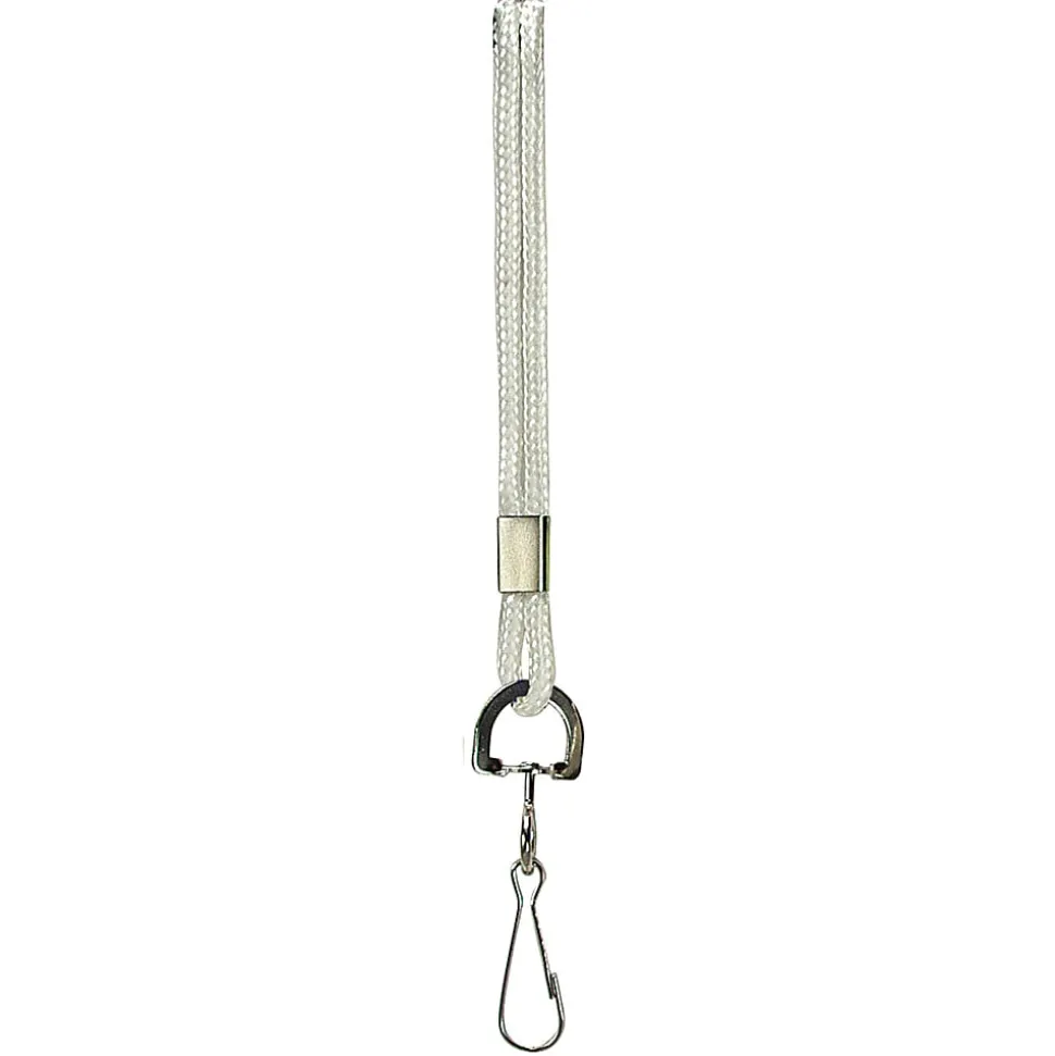 Baumgartens® Lanyards, 38", White, Pack Of 24