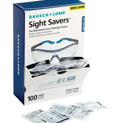 Bausch & Lomb Pre-Moistened Lens Cleaning Tissues, Box Of 100 Tissues