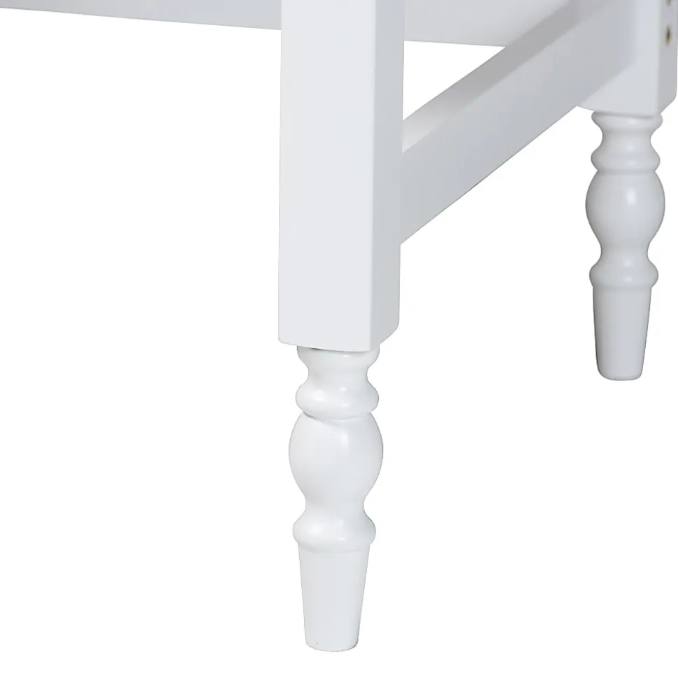 Baxton Studio 47"W Roni Modern Cottage Style Writing Desk With Drawers, White, Total Qty 1