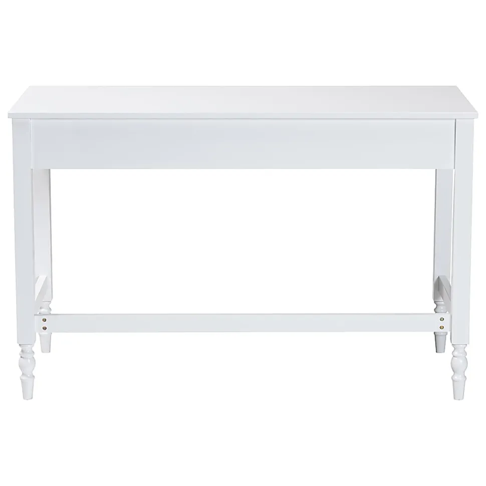 Baxton Studio 47"W Roni Modern Cottage Style Writing Desk With Drawers, White, Total Qty 1