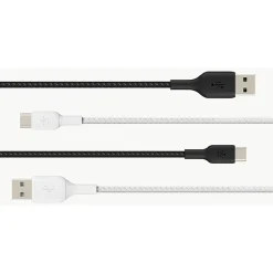 Belkin BoostCharge Braided USB-A to USB-C Power Cable, 3.3', White