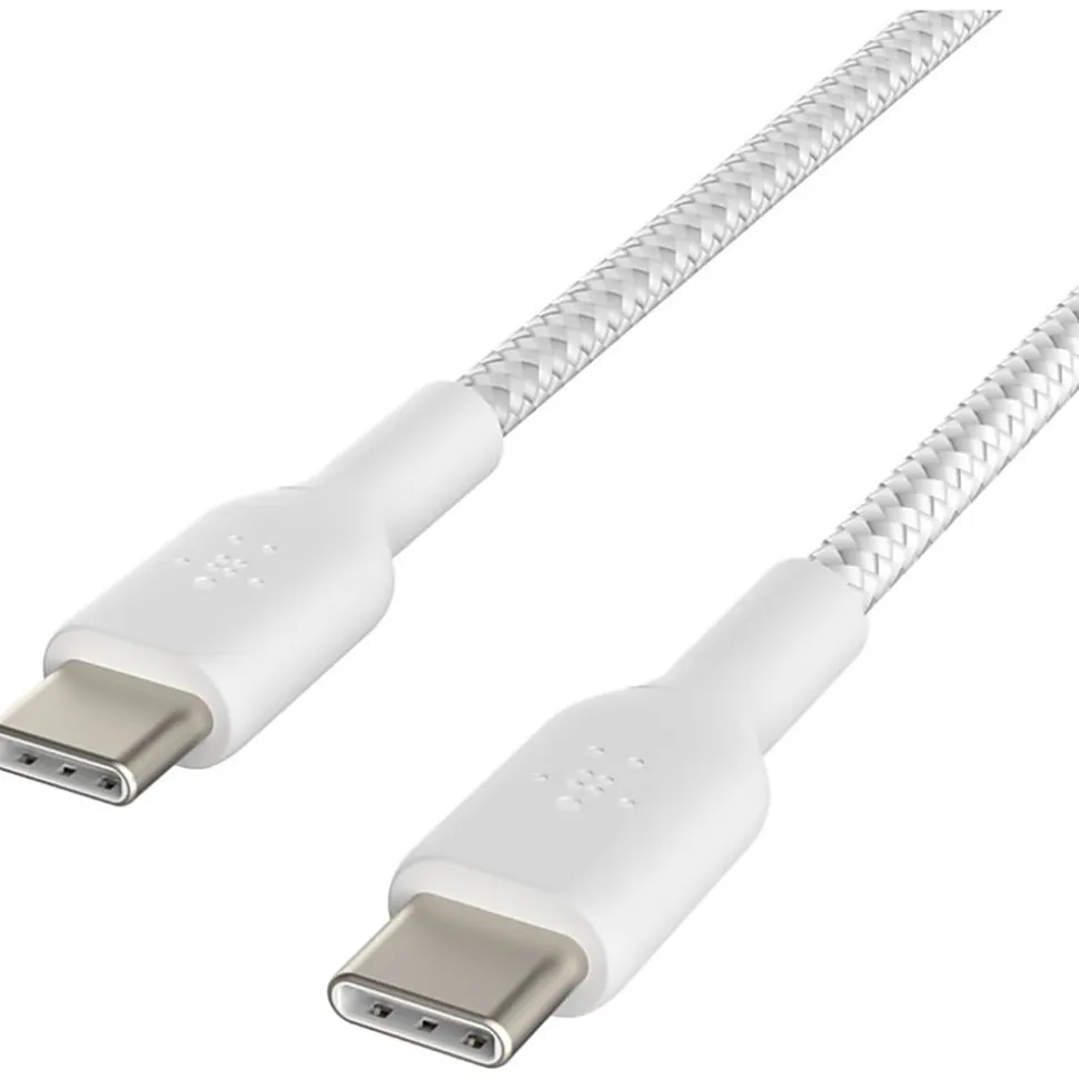 Belkin BoostCharge Braided USB-C To USB-C Cable, 1M/3.3ft, White