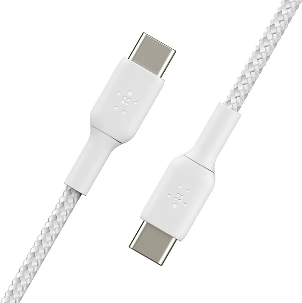 Belkin BoostCharge Braided USB-C To USB-C Cable, 1M/3.3ft, White