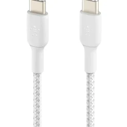 Belkin BoostCharge Braided USB-C To USB-C Cable, 1M/3.3ft, White