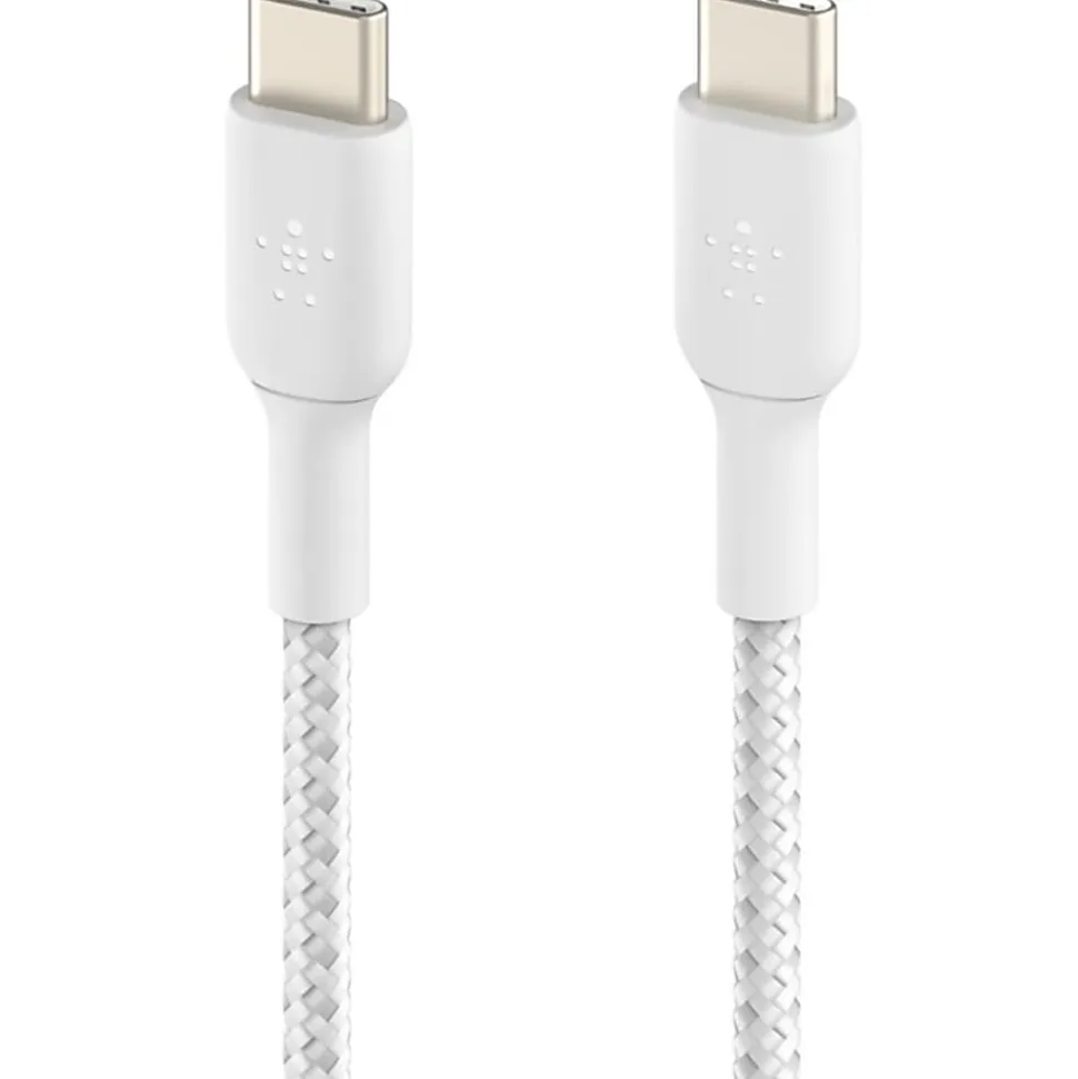 Belkin BoostCharge Braided USB-C To USB-C Cable, 1M/3.3ft, White