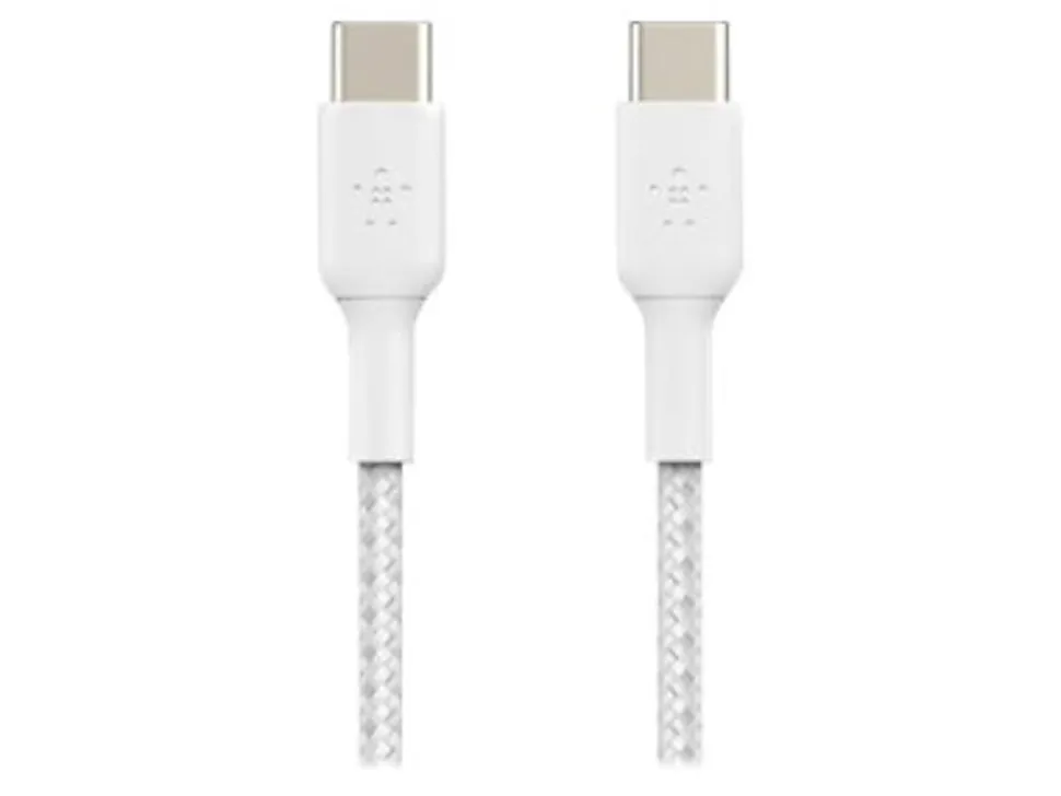 Belkin BoostCharge Braided USB-C To USB-C Cable, 1M/3.3ft, White