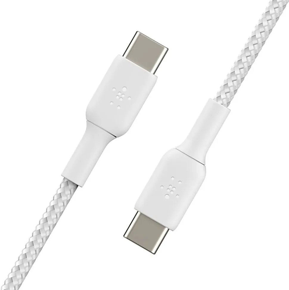 Belkin BoostCharge Braided USB-C To USB-C Cable, 1M/3.3ft, White