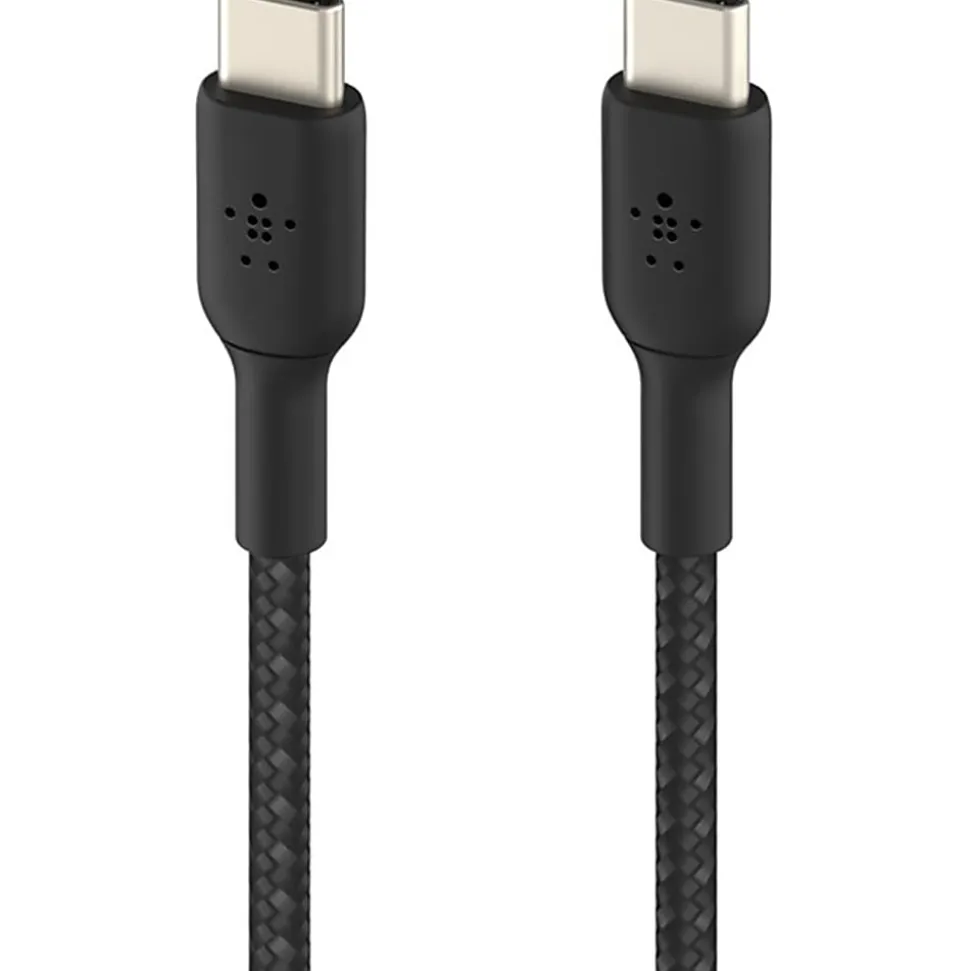 Belkin BoostCharge Braided USB-C To USB-C Cable, 1M/3.3ft, Black