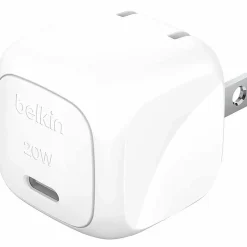 Belkin BoostCharge Compact USB-C Wall Charger for Iphone/Samsung/Google, 20W, White, WCA009DQWH