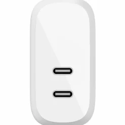 Belkin BoostCharge Dual USB-C Wall Charger, 40W, White, WCB006DQWH
