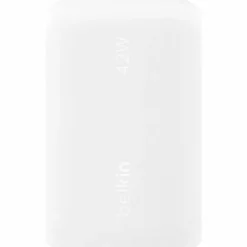 Belkin BoostCharge Dual Wall Charger, For Iphone/Samsung/Google, 42W, White, WCB009dqWH