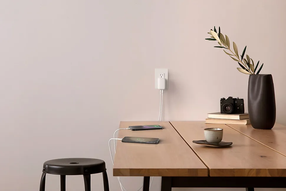 Belkin BoostCharge Dual Wall Charger, For Iphone/Samsung/Google, 42W, White, WCB009dqWH