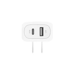 Belkin BoostCharge Dual Wall Charger, For Iphone/Samsung/Google, 42W, White, WCB009dqWH