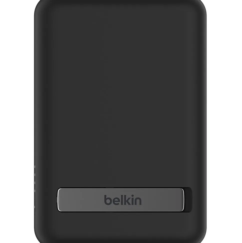 Belkin BoostCharge Magnetic Wireless Power Bank 5K + Stand - For iPhone 13 Pro, iPhone 12 - 5000 mAh - Black