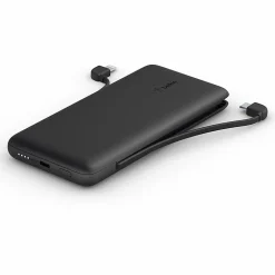 Belkin BoostCharge Plus 10K USB-C Power Bank with Integrated Cables - Black