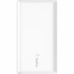 Belkin BoostCharge Power Bank, 10K, For Iphone/Samsung/Google Pixel, White, BPB011BTWH