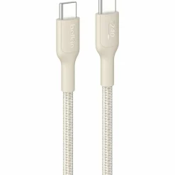 Belkin BoostCharge Pro Braided USB-C To USB-C 240W Charging Cable, Sand