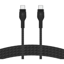 Belkin BoostCharge Pro Flex Braided USB-C To USB-C Charger Cable, 2M/6.6FT, Black