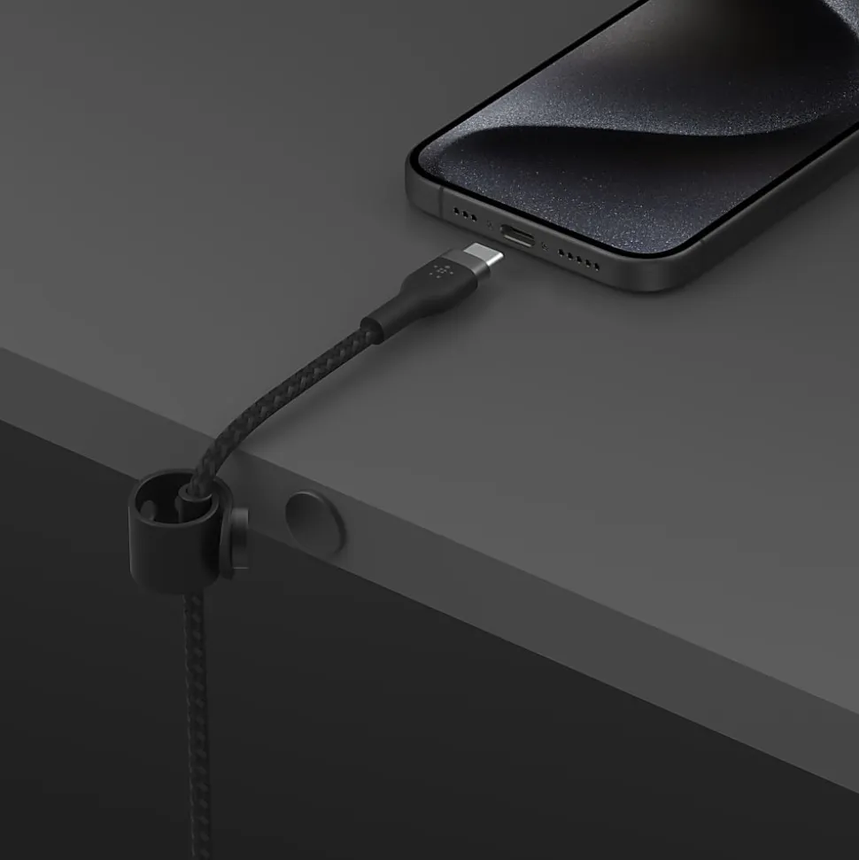 Belkin BoostCharge Pro Flex Braided USB-C To USB-C Charger Cable, 2M/6.6FT, Black